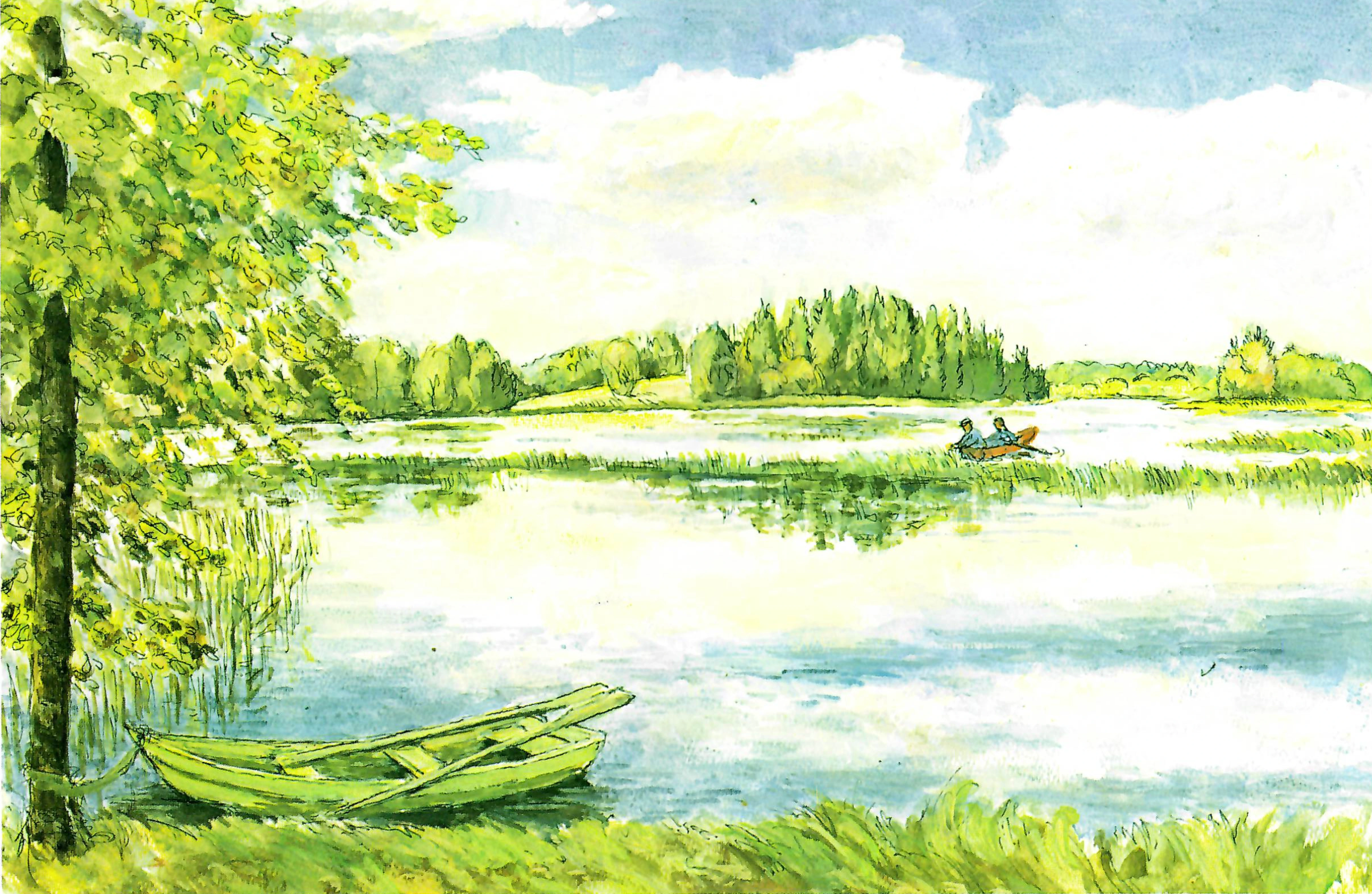 Målad bild på Utsikt över Törn ifrån naturreservatet i Ekeboryd
